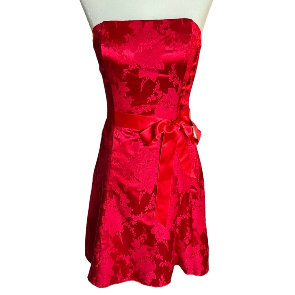 Vintage Jessica McClintock Gunne Sax 90s 80s Prom Formal Red Dress Y2K Size 5